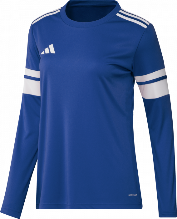 Adidas - Squadra 25 Long Sleeve Player Jersey Women - T Royal Blue & biały