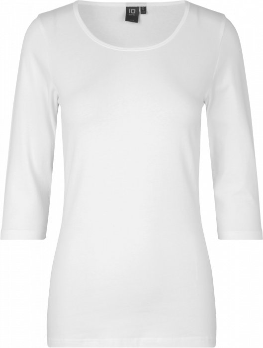 ID - Stretch T-Shirt 3/4 Sleeves - Biały